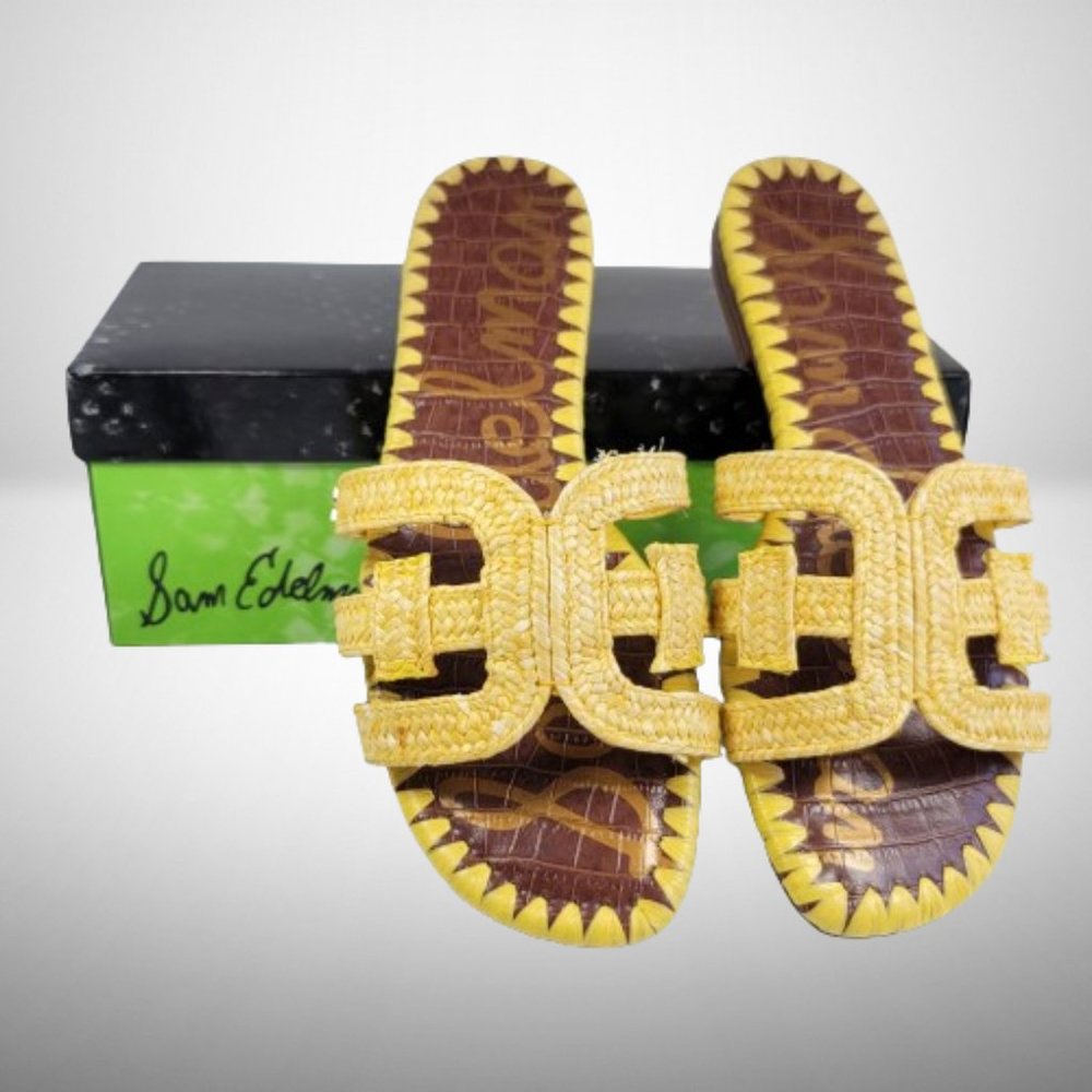 Sam Edelman New Women's Beckie 2 Slide Sandal Yellow - Size: 7.5 - Picture 11 of 11